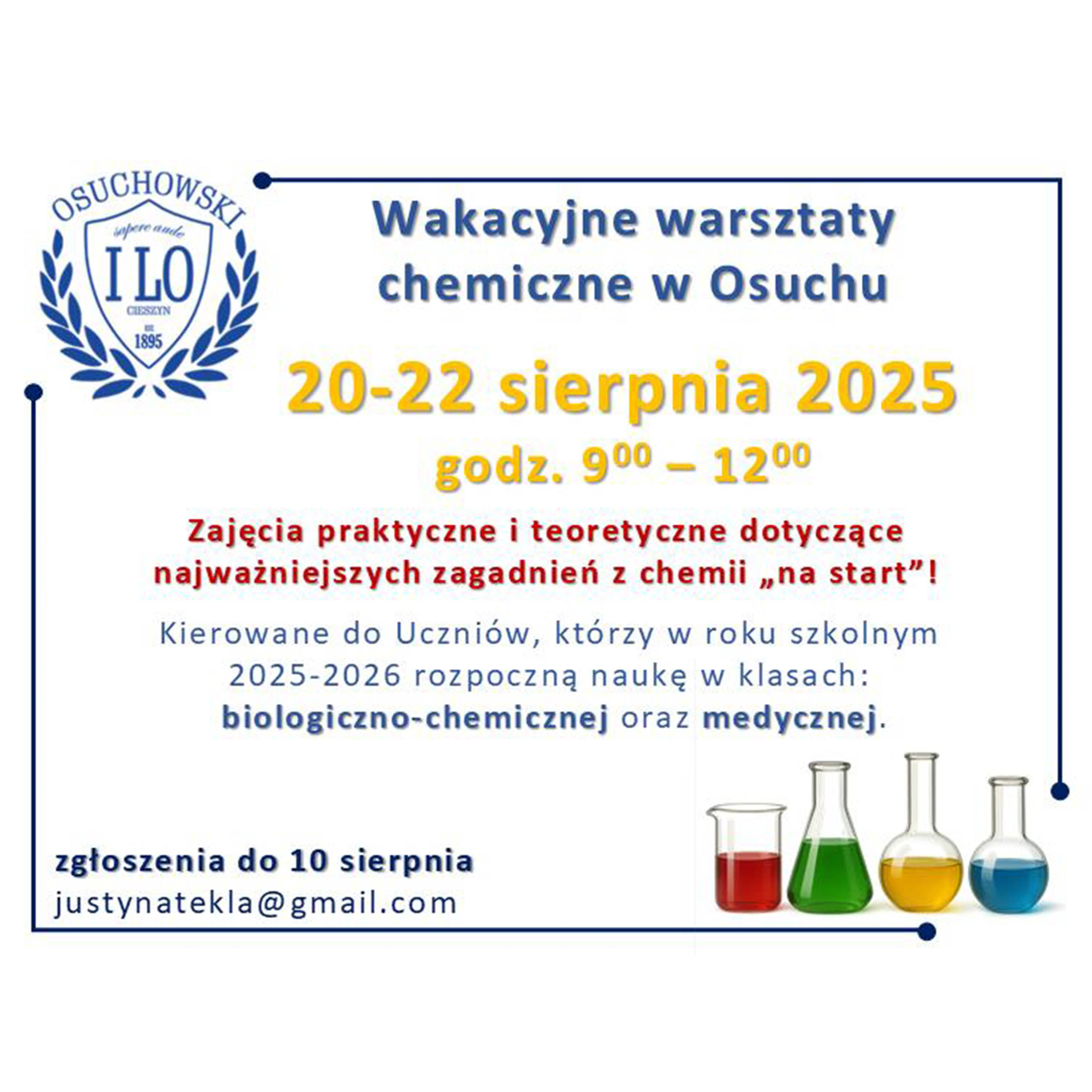 Wakacyjne warsztaty chemiczne w Osuchu